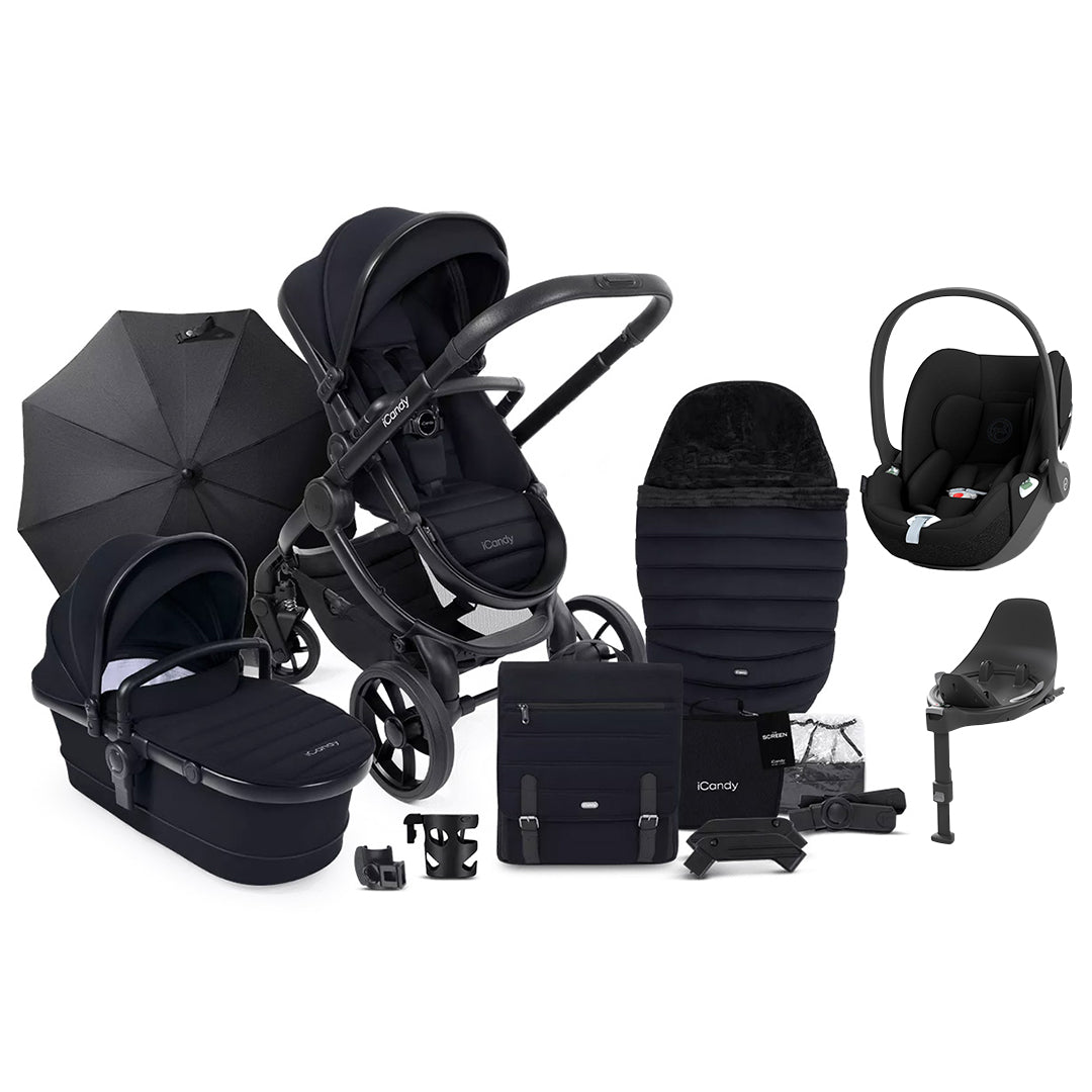 iCandy Peach 7 Complete Travel System with Cloud T - Black-Travel Systems- | Natural Baby Shower