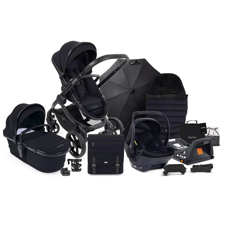 iCandy Peach 7 Complete Travel System with iCandy Cocoon - Black Edition-Travel Systems- | Natural Baby Shower