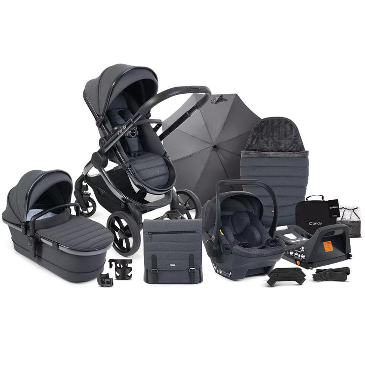 iCandy Peach 7 Complete Travel System with iCandy Cocoon - Dark Grey-Travel Systems- | Natural Baby Shower