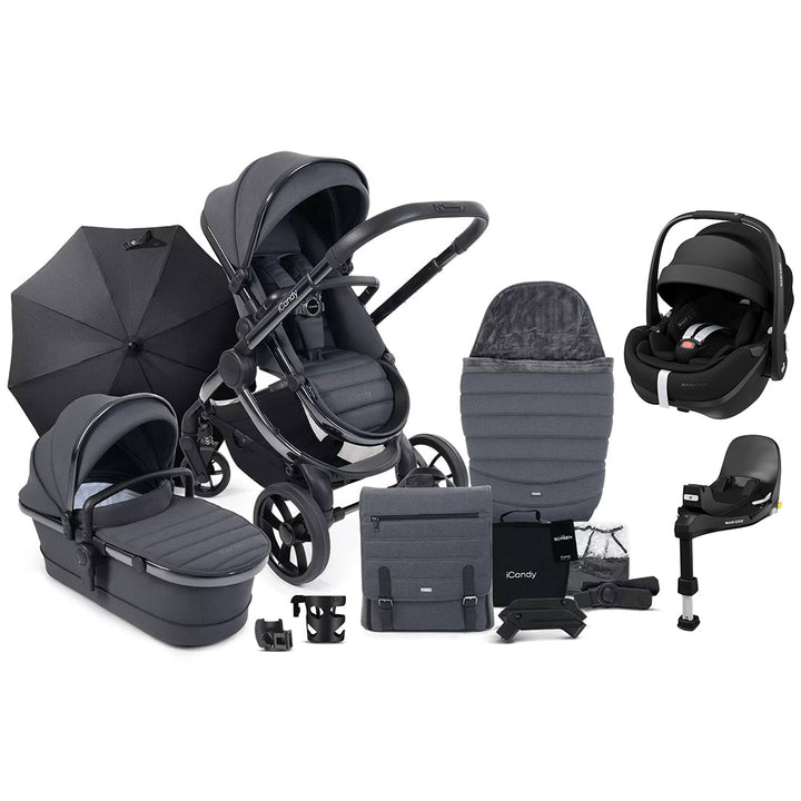 iCandy Peach 7 Complete Travel System with Pebble 360 Pro 2 - Dark Grey-Travel Systems- | Natural Baby Shower