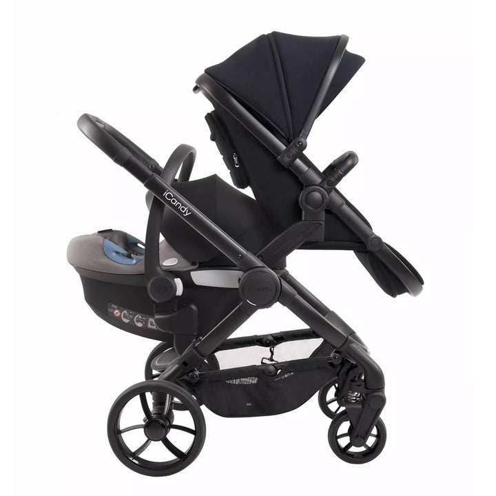 iCandy Peach 7 Double Pushchair - Black-Strollers- | Natural Baby Shower