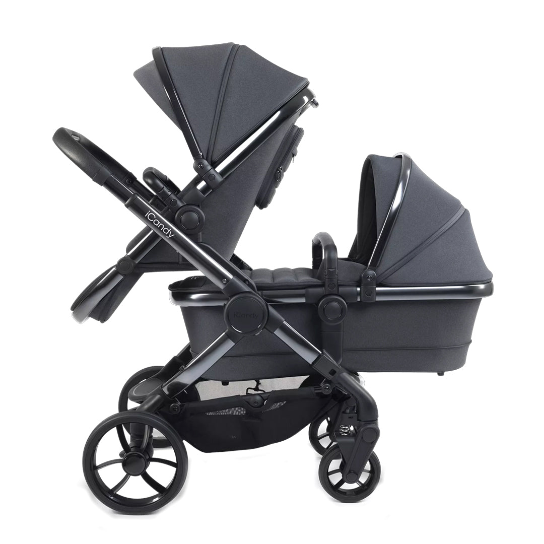 iCandy Peach 7 Double Pushchair - Dark Grey-Strollers- | Natural Baby Shower