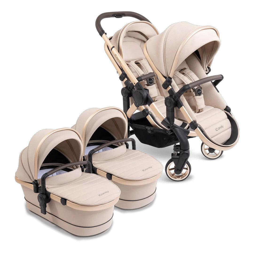 iCandy Peach 7 Twin Pushchair - Biscotti-Strollers- | Natural Baby Shower