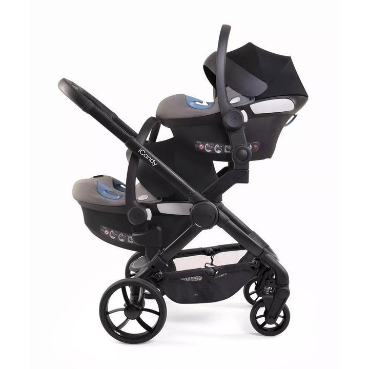 iCandy Peach 7 Twin Pushchair - Black-Strollers- | Natural Baby Shower