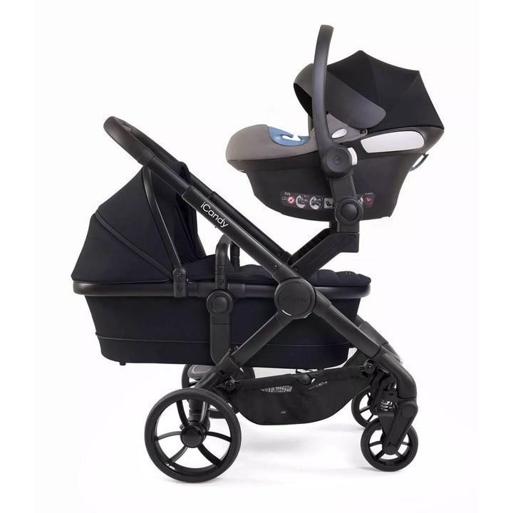 iCandy Peach 7 Twin Pushchair - Black-Strollers- | Natural Baby Shower