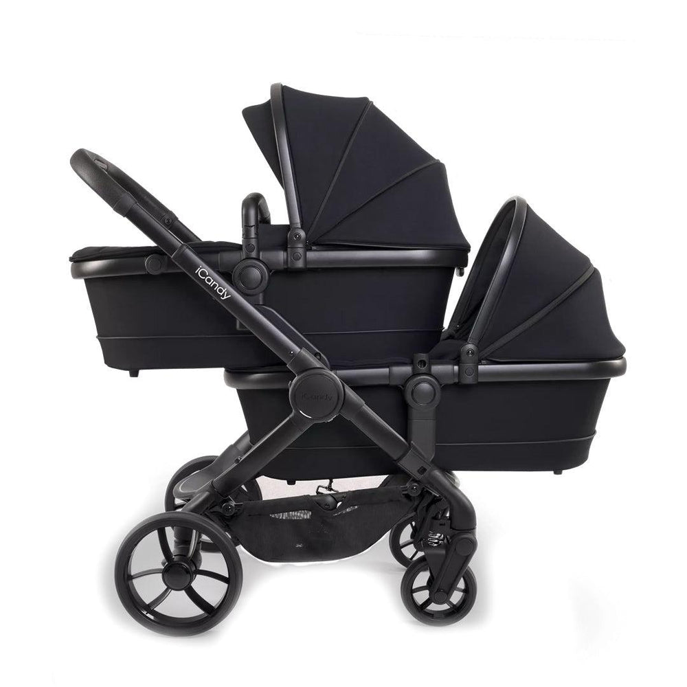 iCandy Peach 7 Twin Pushchair - Black-Strollers- | Natural Baby Shower