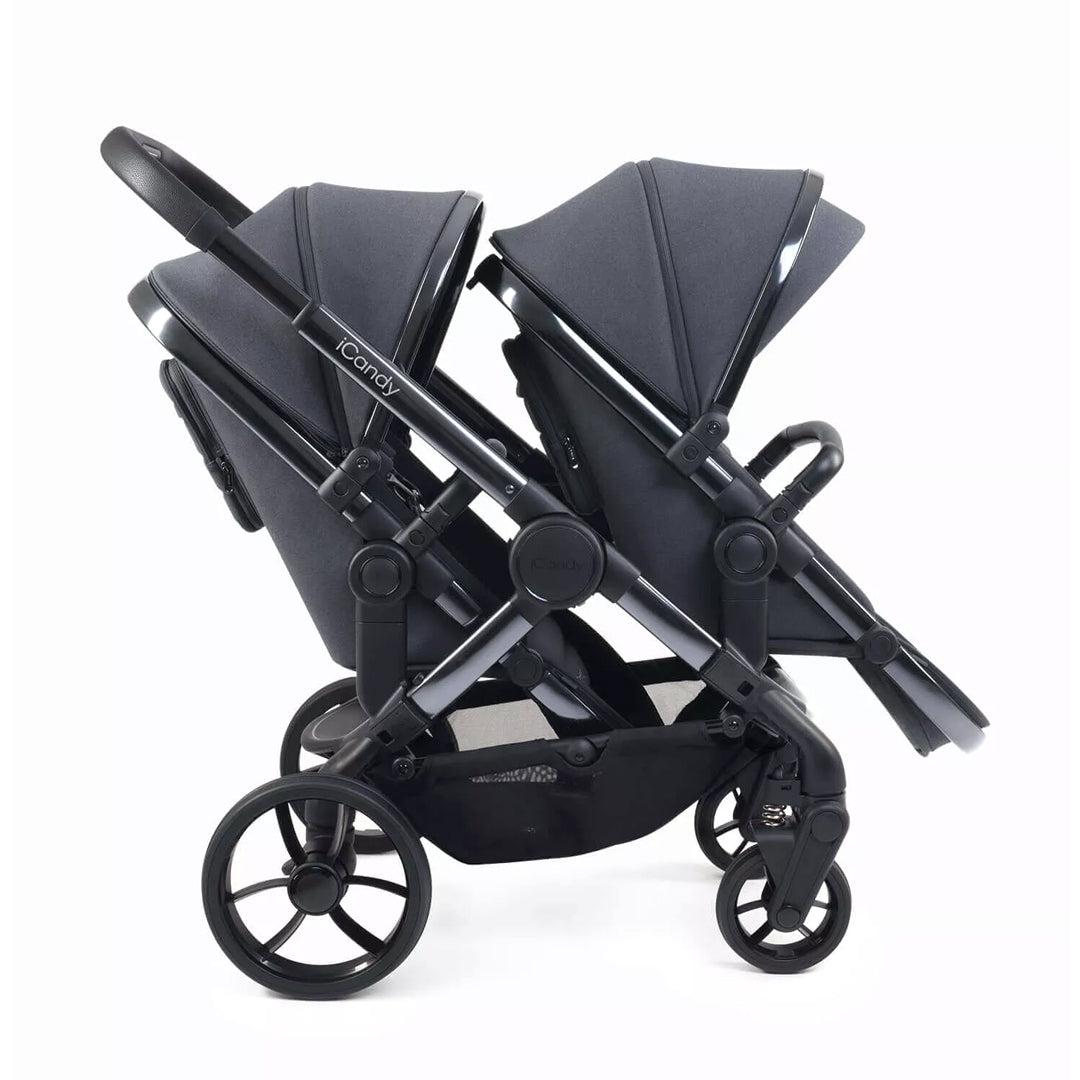 iCandy Peach 7 Double Pushchair - Dark Grey-Strollers- | Natural Baby Shower