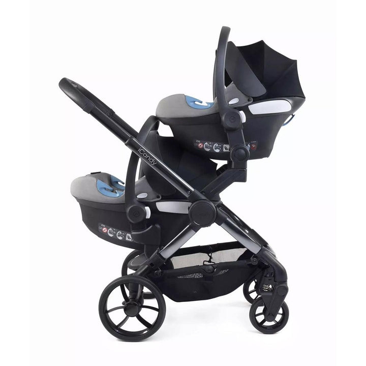 iCandy Peach 7 Twin Pushchair - Dark Grey-Strollers- | Natural Baby Shower