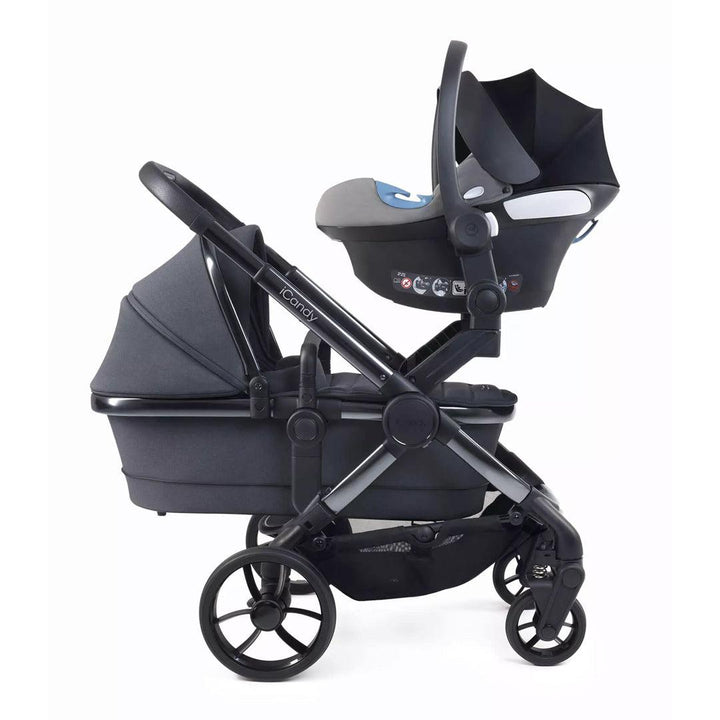 iCandy Peach 7 Twin Pushchair - Dark Grey-Strollers- | Natural Baby Shower