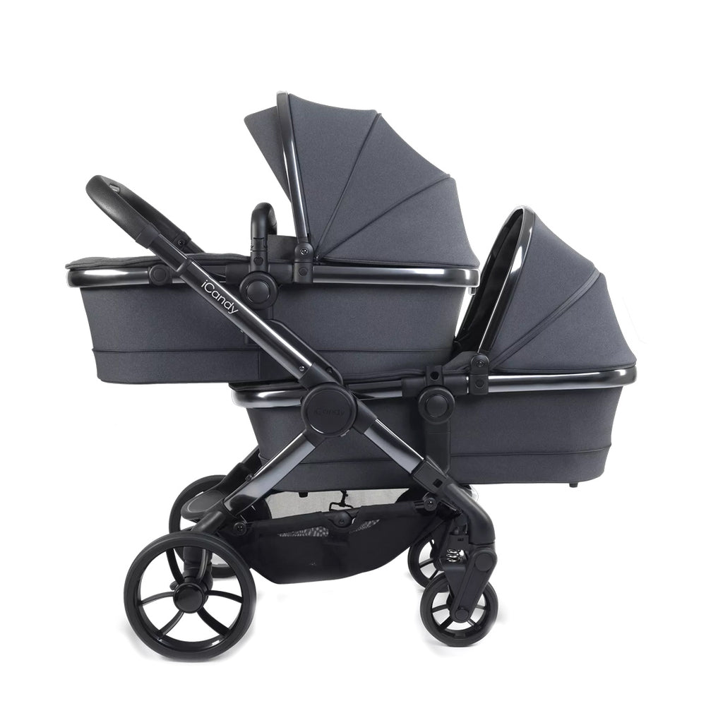 iCandy Peach 7 Twin Pushchair - Dark Grey-Strollers- | Natural Baby Shower