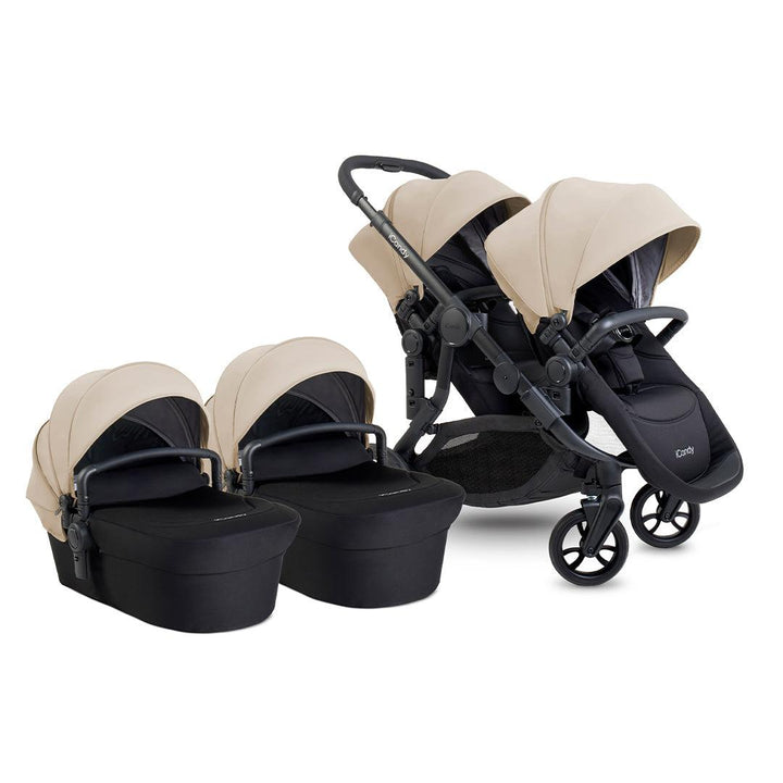 iCandy Orange 4 Twin Pushchair Bundle - Latte-Strollers- | Natural Baby Shower