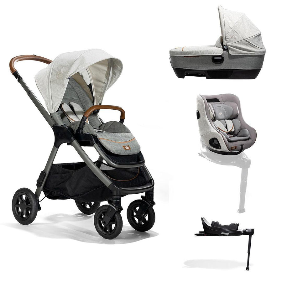 Joie Finiti Flex Grow Ready Travel System - Oyster-Travel Systems-Oyster-Encore Base | Natural Baby Shower