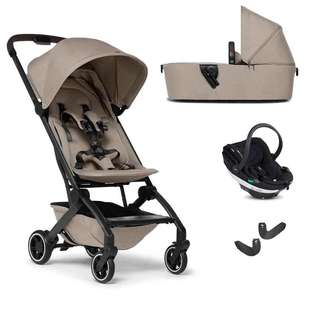 Joolz Aer+ Pushchair + BeSafe Go Beyond Travel System-Travel Systems-Sandy Taupe-With Carrycot | Natural Baby Shower