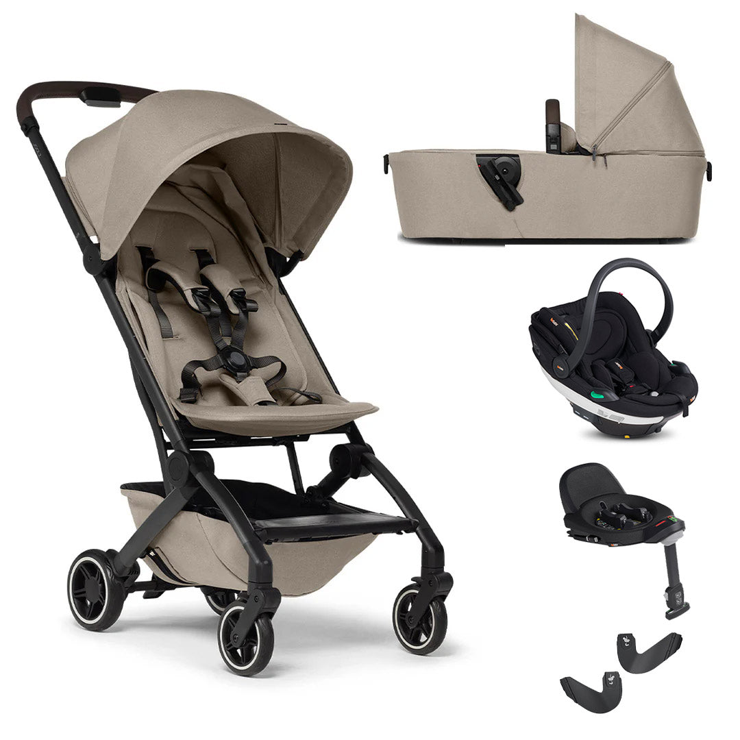 Joolz Aer+ Pushchair + BeSafe Go Beyond Travel System-Travel Systems-Sandy Taupe-With Carrycot | Natural Baby Shower