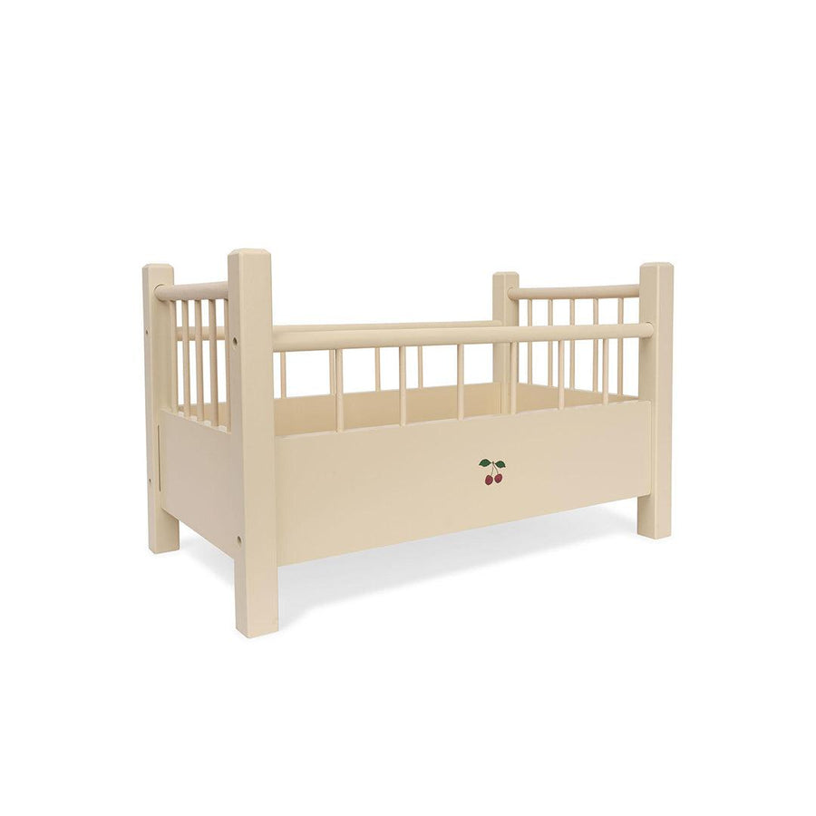 Konges Slojd Wood Doll Bed - Beige-Dolls Accessories-Beige- | Natural Baby Shower