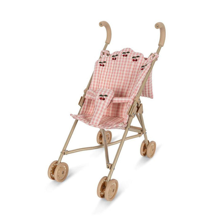 Konges Slojd Doll Stroller - Powder Pink Check-Dolls Prams-Powder Pink Check- | Natural Baby Shower