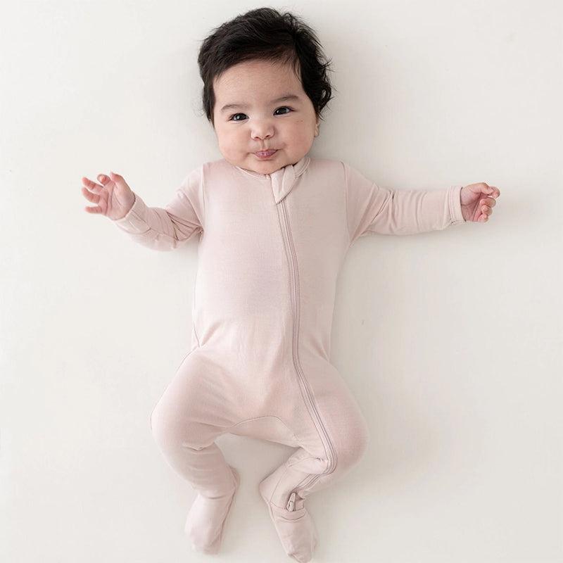 Kyte Baby Zippered Footed Sleepsuit - Blush-Sleepsuits-Blush-0-3m | Natural Baby Shower