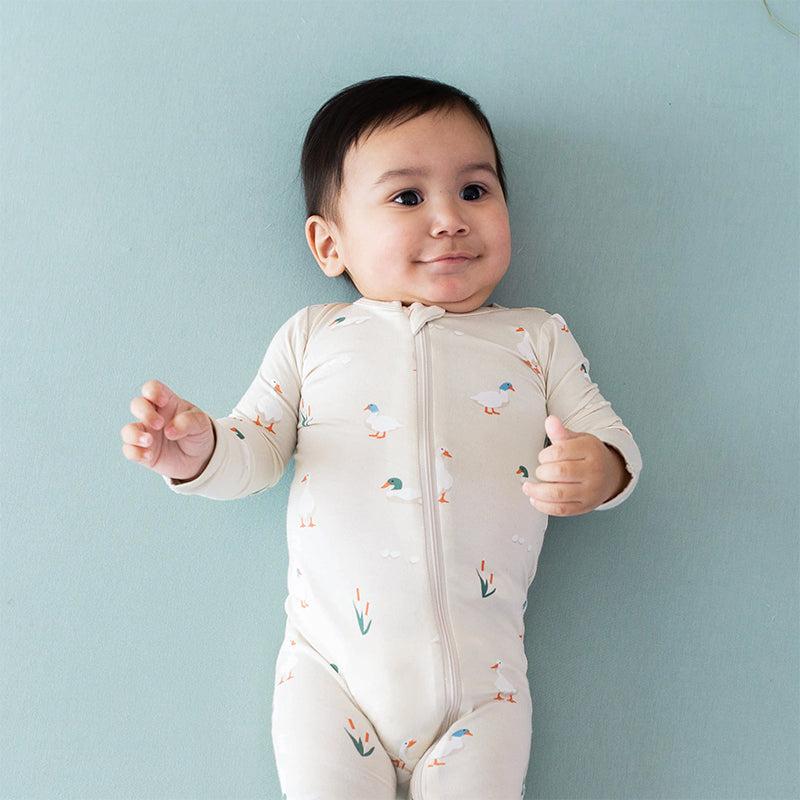 Kyte Baby Zippered Footed Sleepsuit - Duck-Sleepsuits-Duck-0-3m | Natural Baby Shower