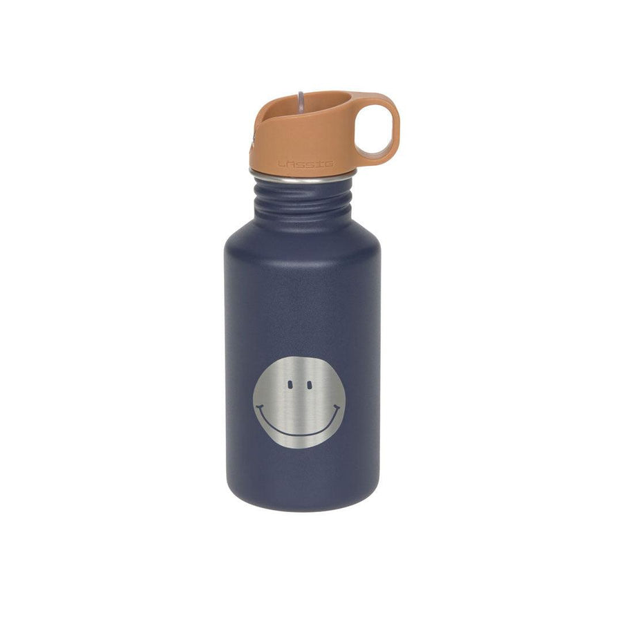 Lassig Bottle Stainless Steel - Little Gang - Smile Navy-Drinking Bottles-Smile Navy-One Size | Natural Baby Shower