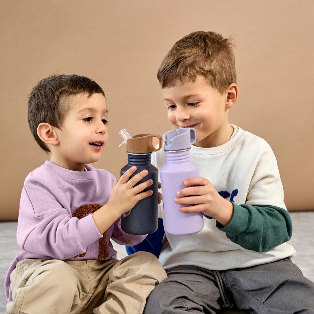 Lassig Bottle Stainless Steel - Little Gang - Smile Navy-Drinking Bottles-Smile Navy-One Size | Natural Baby Shower