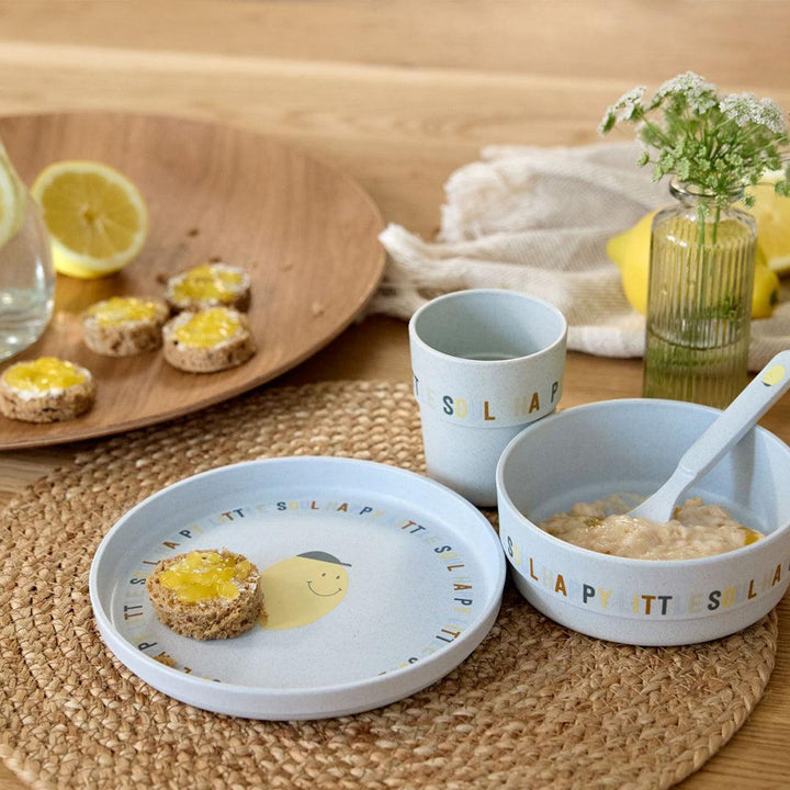 Lassig Dish Set Cellulose - Happy Fruits - Lemon-Plates-Lemon-One Size | Natural Baby Shower