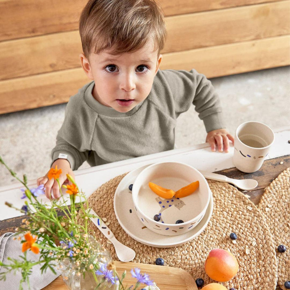 Lassig Dish Set Cellulose - Little Mateys - Royal Blue-Plates-Royal Blue-One Size | Natural Baby Shower