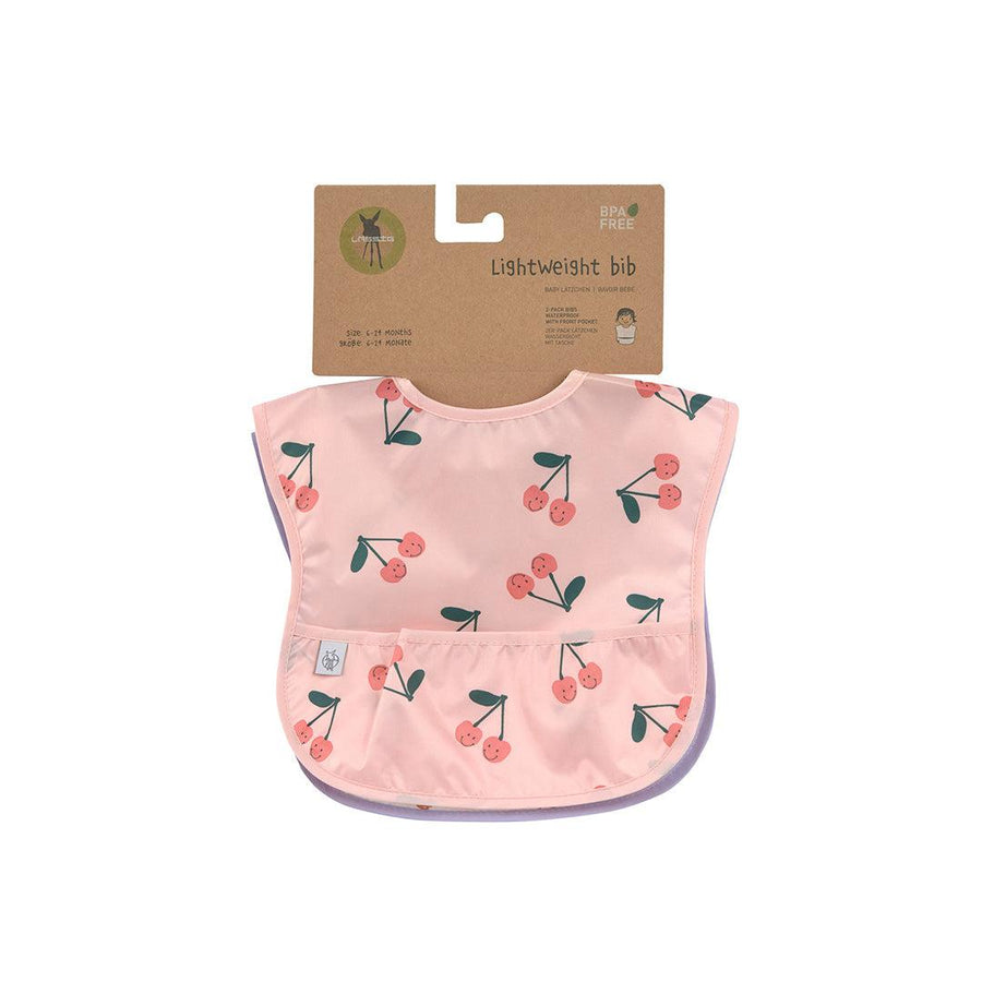 Lassig Lightweight Bibs 2pcs - Happy Fruits - Cherry-Bibs-Cherry-One Size | Natural Baby Shower