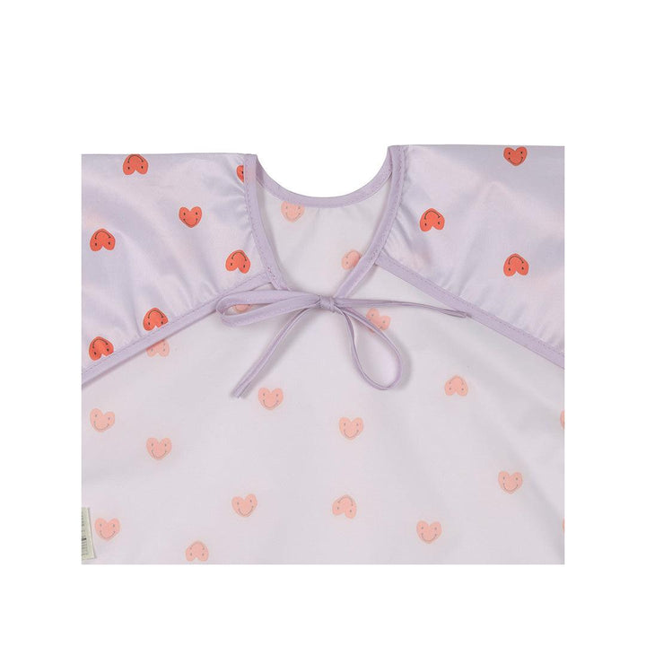 Lassig Long Sleeve Bibs 2pcs - Happy Rascals - Heart Lavender-Bibs-Heart Lavender-One Size | Natural Baby Shower