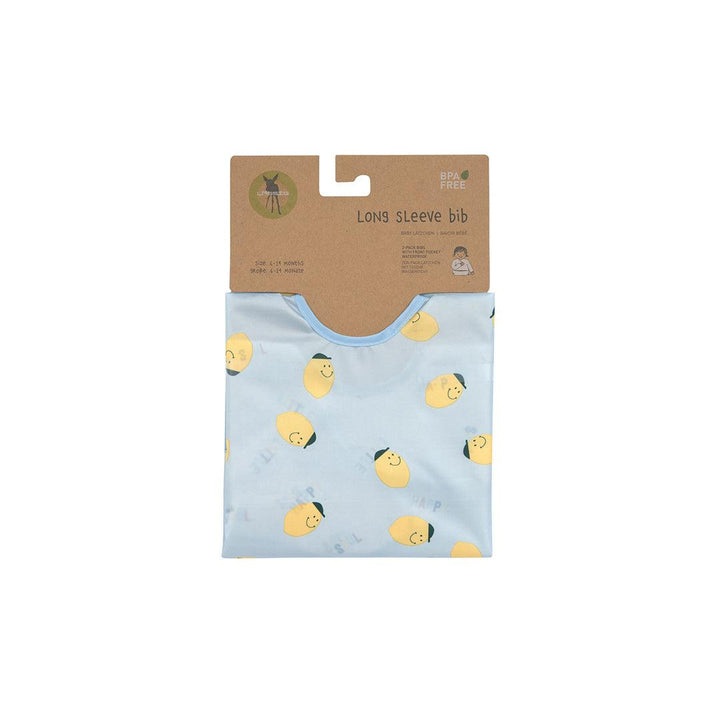 Lassig Long Sleeve Bibs 2pcs - Happy Fruits - Lemon-Bibs-Lemon-One Size | Natural Baby Shower