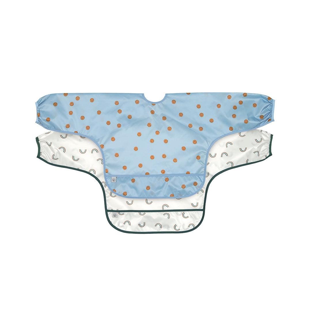 Lassig Long Sleeve Bibs 2pcs - Happy Rascals - Smile Sky Blue-Bibs-Smile Sky Blue-One Size | Natural Baby Shower