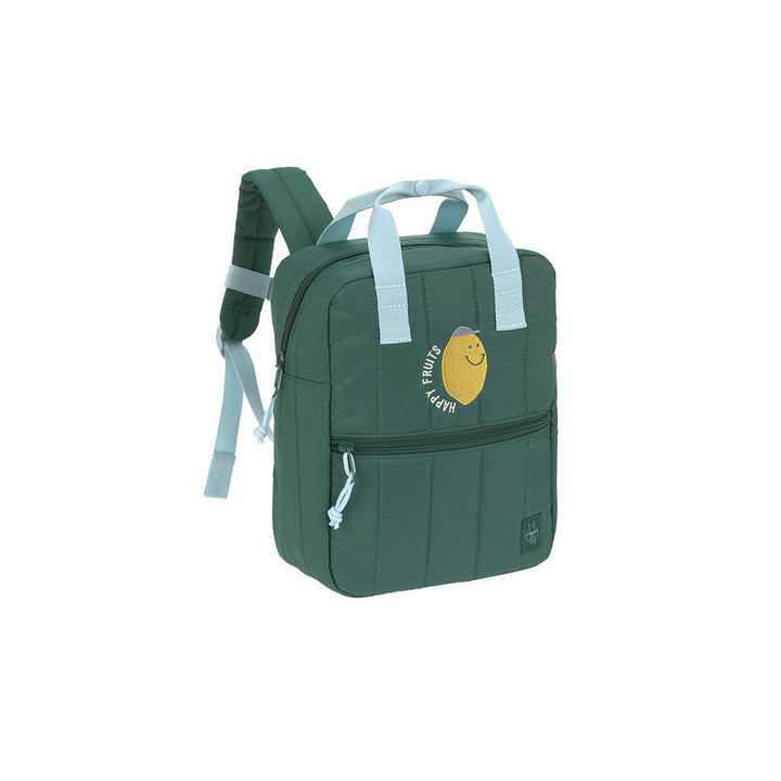 Lassig Mini Square Backpack - Dark Green/Light Blue - Little Gang Lemon-Changing Bags-Dark Green/Light Blue- | Natural Baby Shower