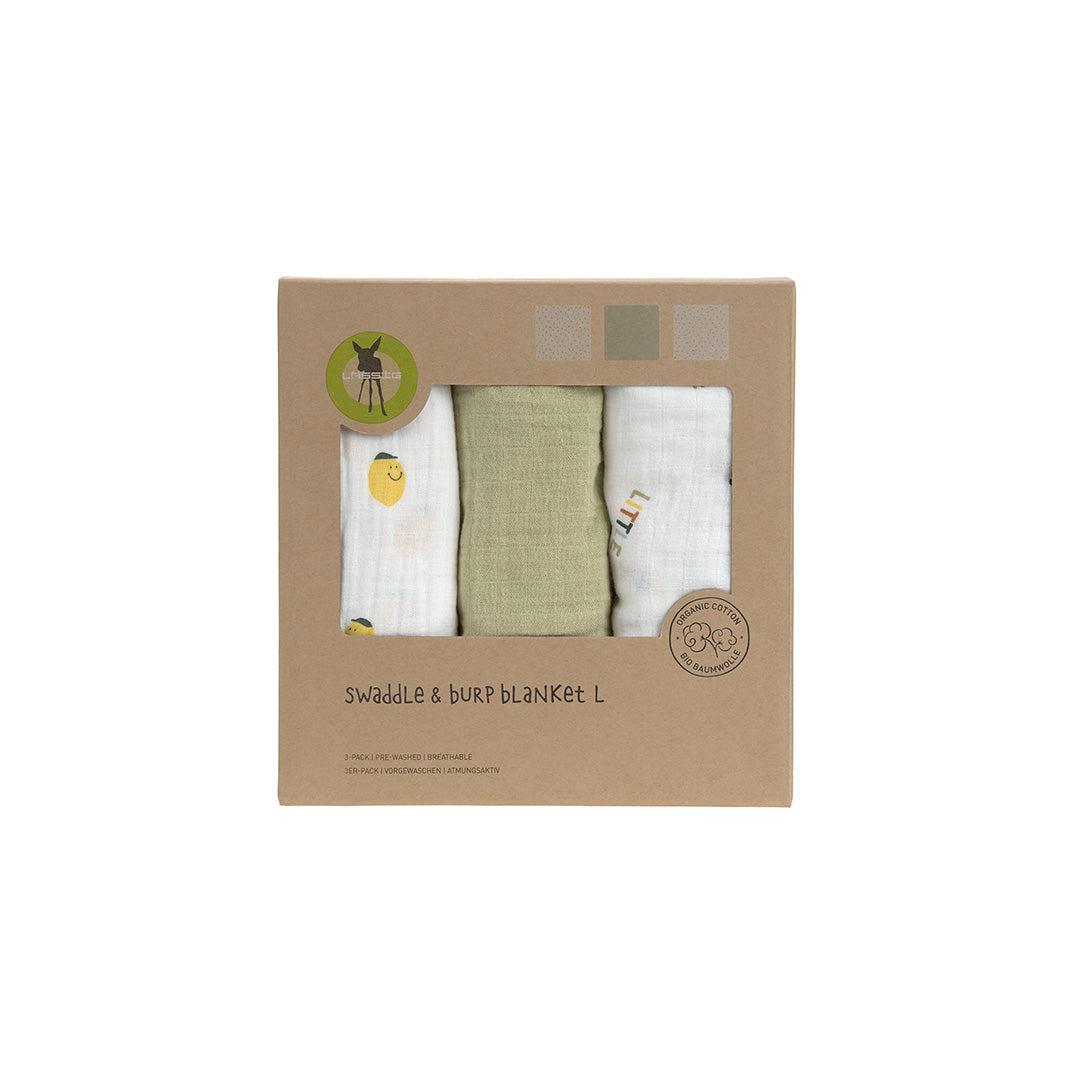 Lassig Swaddle & Burp Blanket - Happy Fruits - Lemon-Swaddling Wraps-Lemon-L | Natural Baby Shower