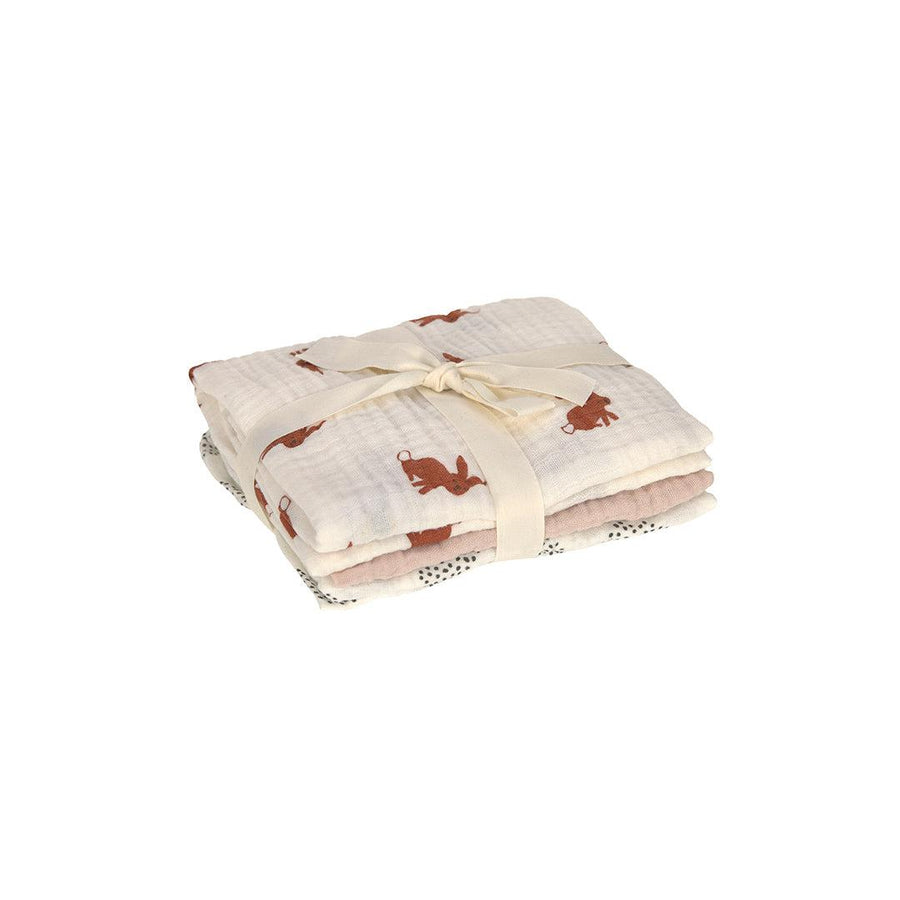 Lassig Swaddle & Burp Blanket - Little Forest - Rabbit-Swaddling Wraps-Rabbit-M | Natural Baby Shower