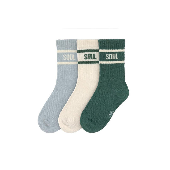 Lassig Tennis Socks - 3 Pack - Light Blue - Dark Green-Socks-Light Blue-19-22 | Natural Baby Shower