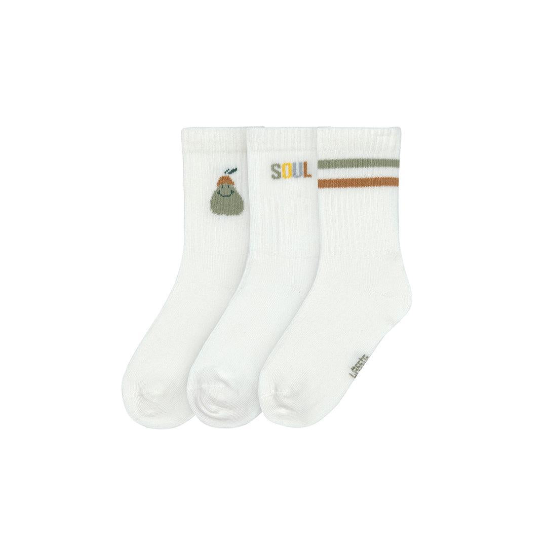 Lassig Tennis Socks - 3 Pack - White - Pear-Socks-White-19-22 | Natural Baby Shower