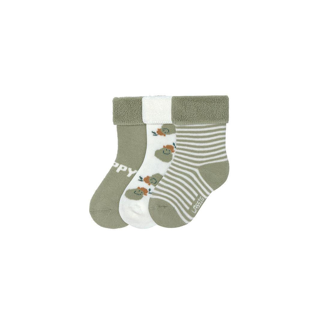 Lassig Terry Socks - 3 Pack - Light Khaki - Pear-Socks-Light Khaki-15-18 | Natural Baby Shower