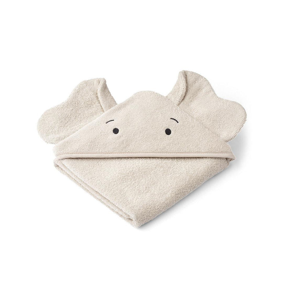 Liewood Albert Elephant Hooded Towel - Sandy-Bath Towels-Sandy- | Natural Baby Shower