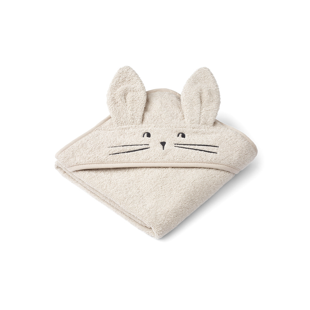 Liewood Albert Rabbit Hooded Towel - Sandy