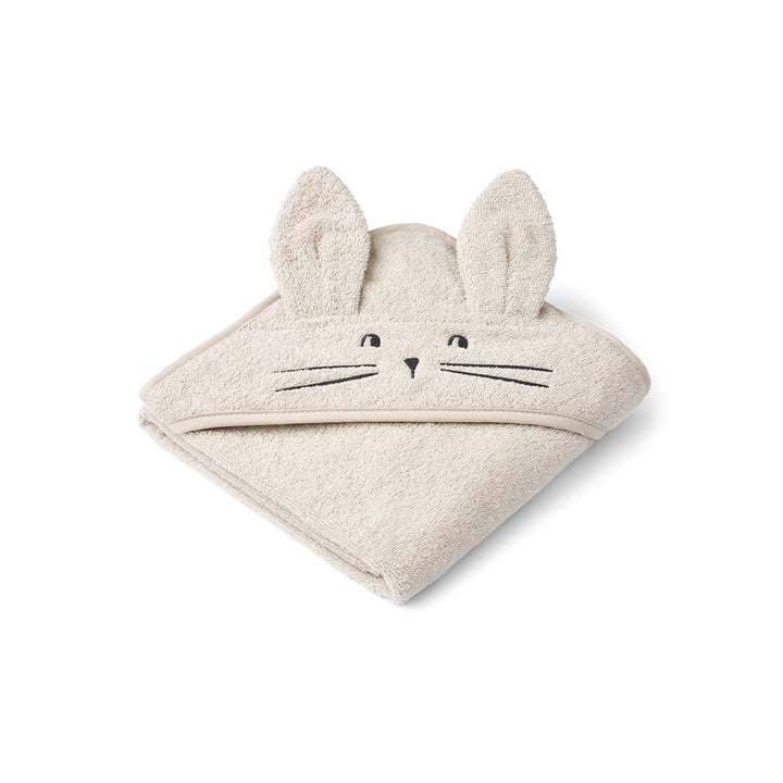 Liewood Albert Rabbit Hooded Towel - Sandy