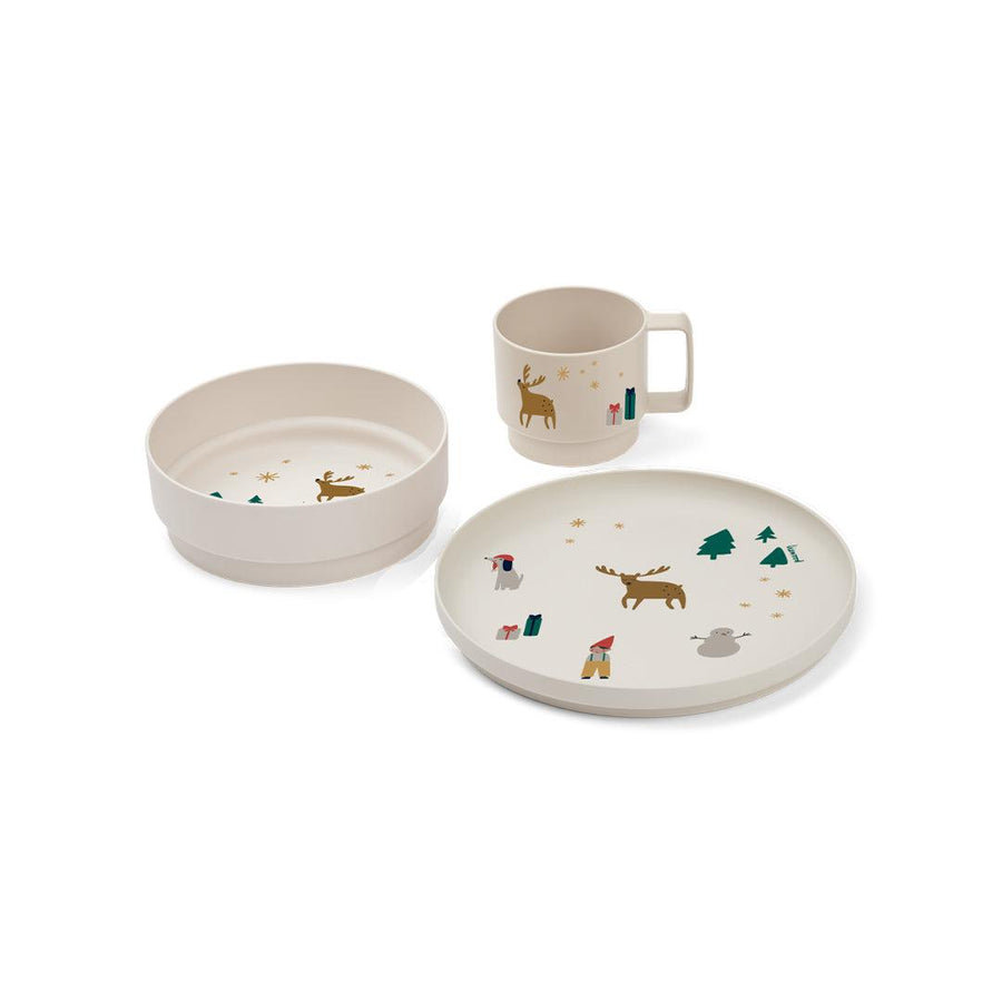 Liewood Archi Tableware Set - Holiday - Sandy-Cutlery-Holiday/Sandy- | Natural Baby Shower