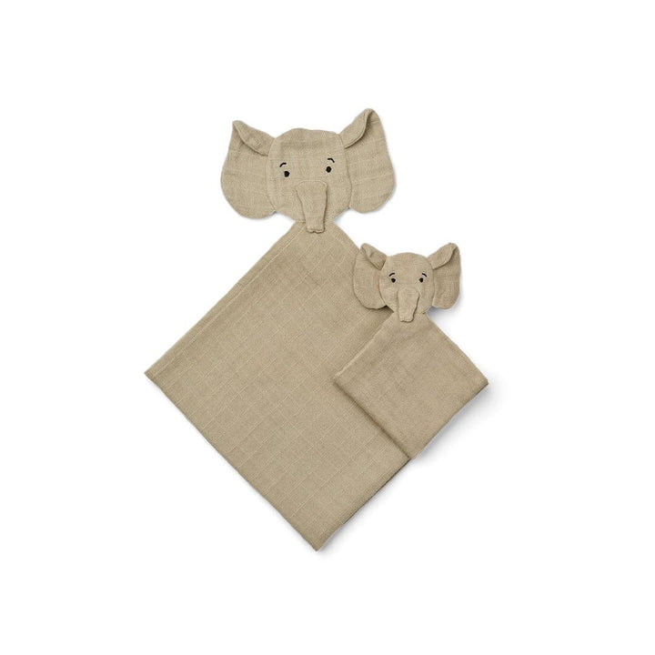 Liewood Alya Elephant Cuddle Cloth Set - Mist-Comforters-Mist- | Natural Baby Shower