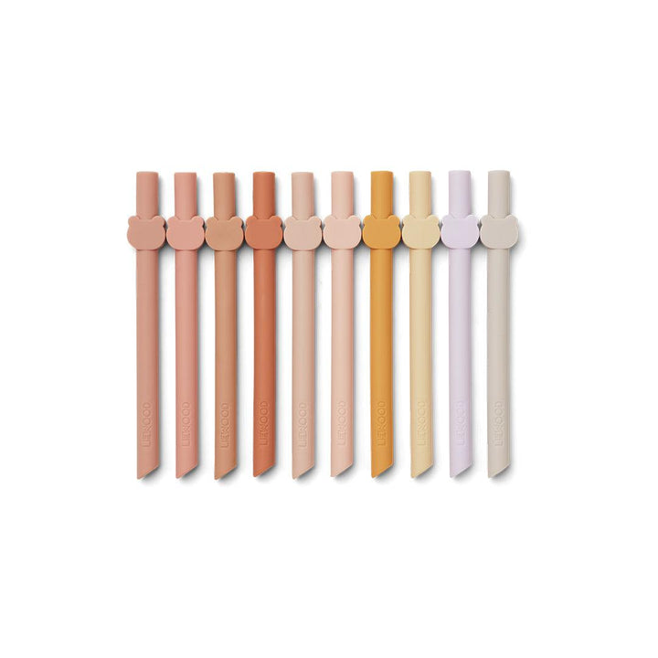 Liewood Badu Straw - Safari Rose Multi Mix - 10 Pack-Straws- | Natural Baby Shower