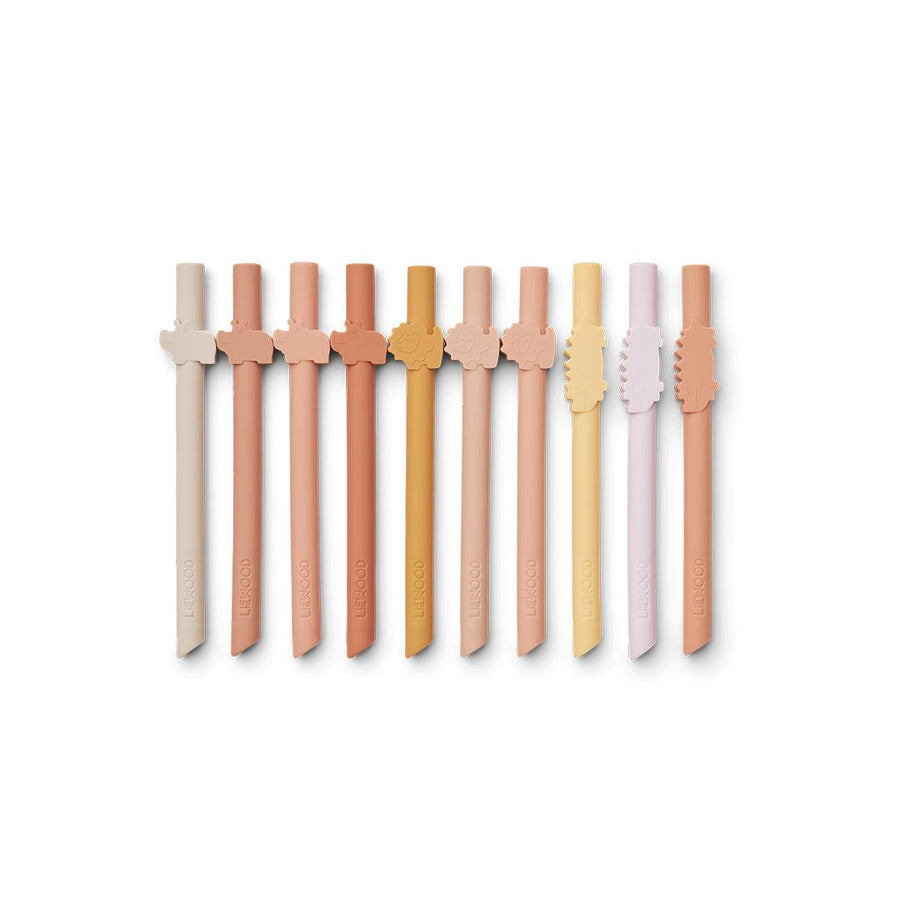 Liewood Badu Straw - Safari Rose Multi Mix - 10 Pack-Straws- | Natural Baby Shower