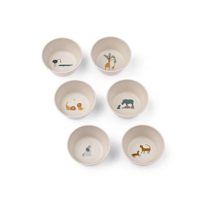 Liewood Cees Bowl - 6 Pack - All Together - Sandy-Bowls-All Together/Sandy- | Natural Baby Shower