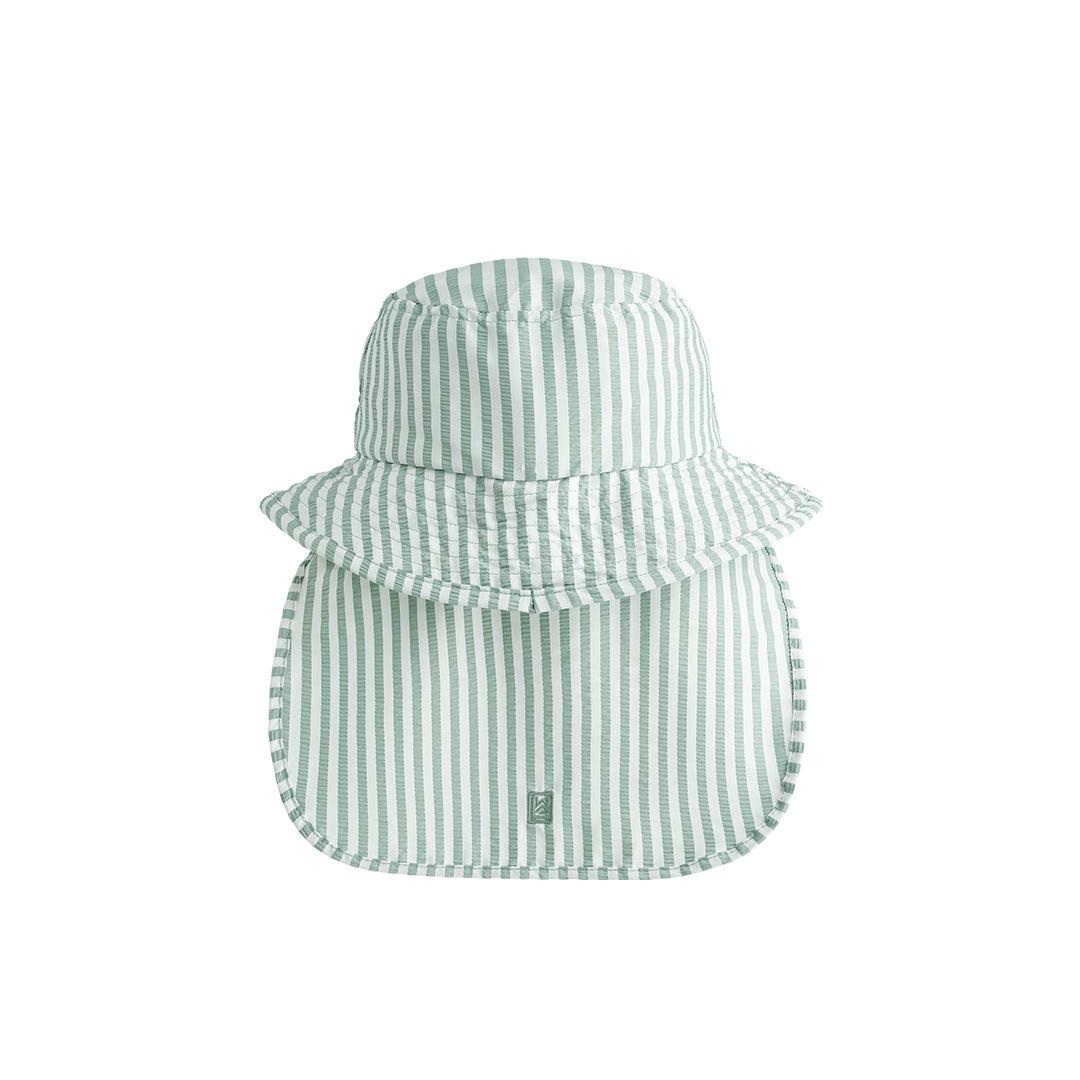 Liewood Damona Stripe Sun Hat - Peppermint / Crisp White-Hats-Peppermint / Crisp White-0-3m | Natural Baby Shower