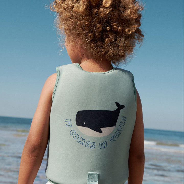 Liewood Dove Swim Vest - Waves / Peppermint-Swim Vests-Waves / Peppermint-11-15 KG | Natural Baby Shower