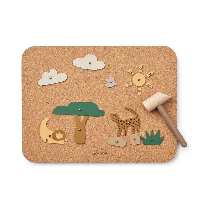 Liewood Esteban Pin Board - All Together - Sandy-Shape Sorters-All Together/Sandy- | Natural Baby Shower