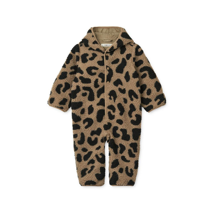 Liewood Fraser Baby Pile Jumpsuit - Mega Leo - Oat Mix-Snugglesuits- | Natural Baby Shower