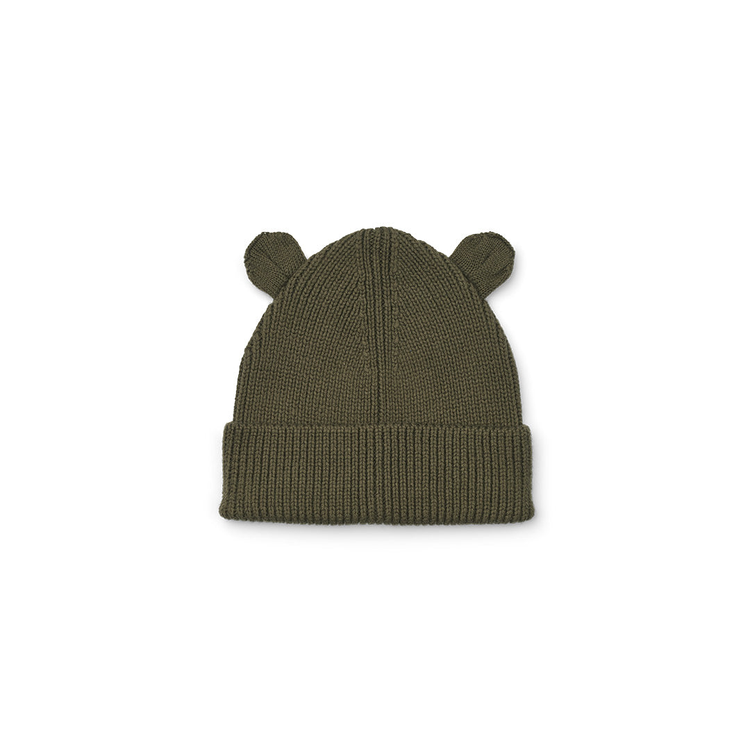 Liewood Gina Beanie With Ears - Army Brown-Hats- | Natural Baby Shower