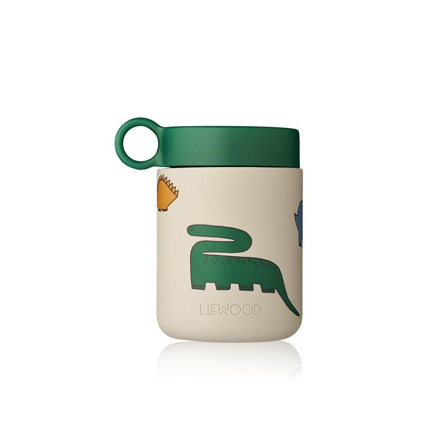 Liewood Kian Food Jar - Dinosaurs - Mist-Food Storage-Dinosaurs/Mist- | Natural Baby Shower